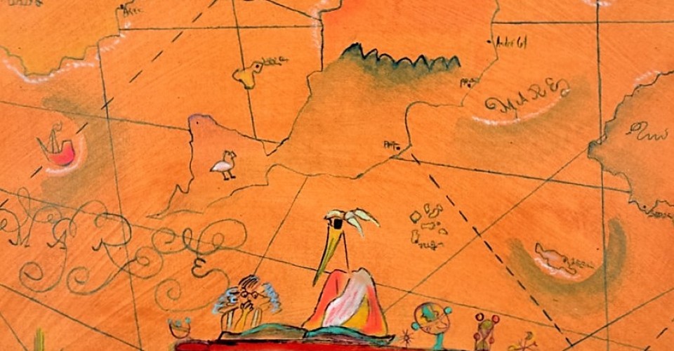 ...o Capitão Cirolau procura uma rota para a próxima viagem.