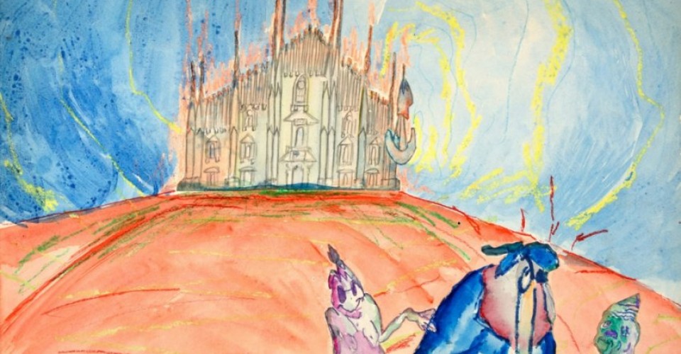 O balão furou numa das agulhas do Duomo! Que tripulação,,,,